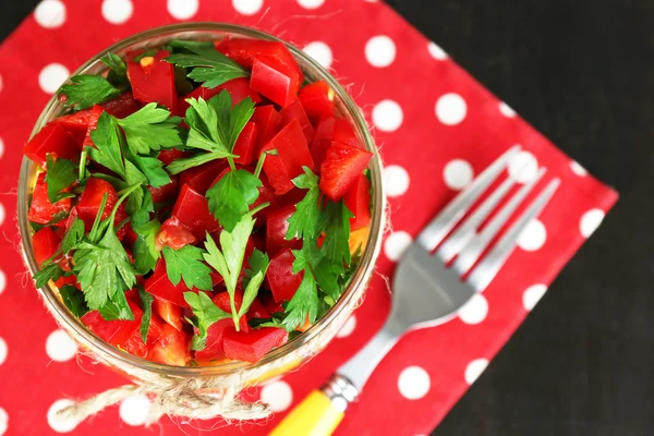 Cam Kavanoz sebze salatası — Stok fotoğraf