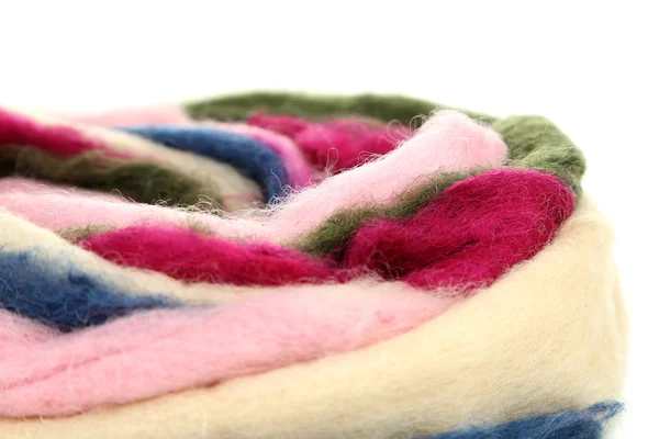 Veelkleurige wol voor vilten — Stockfoto