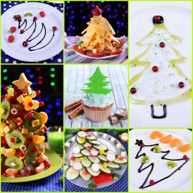 kolaj-yaratıcı Noel ağaçları