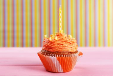 Tablo, leziz cupcake yakın çekim