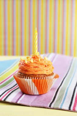 Tablo, leziz cupcake yakın çekim