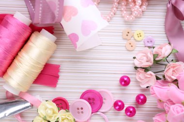 açık renkli Scrapbooking craft malzemeleri