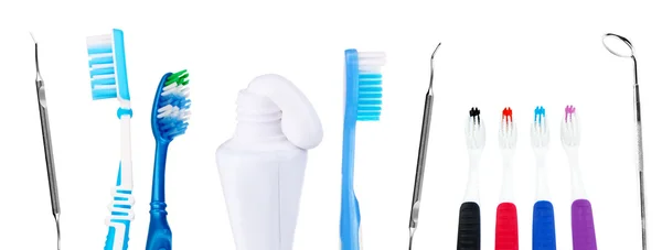 Tooth care collage — Stock Photo, Image