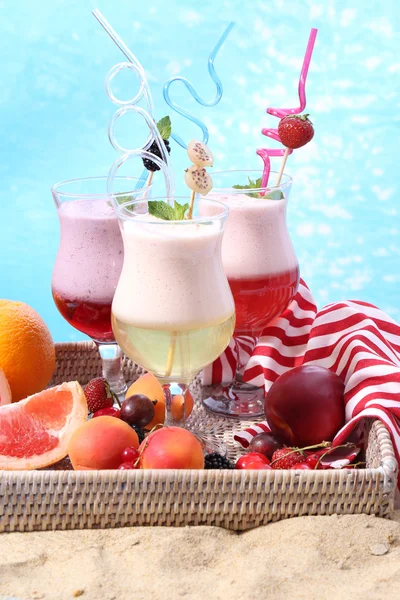 Köstliche Milchshakes aus nächster Nähe — Stockfoto