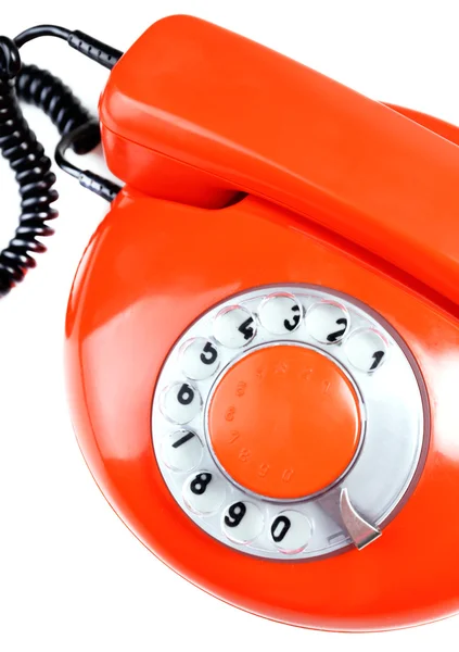 Telefon czerwono-retro — Zdjęcie stockowe