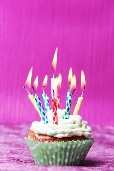 Delicious birthday cupcake — Stock Photo, Image