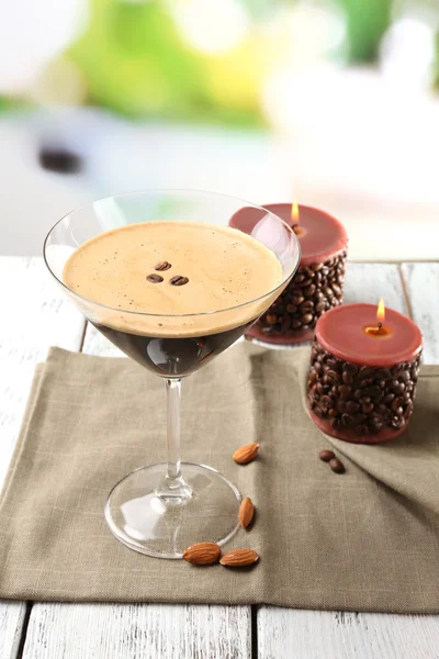 Espresso koktejl podávaný na stůl — Stock fotografie