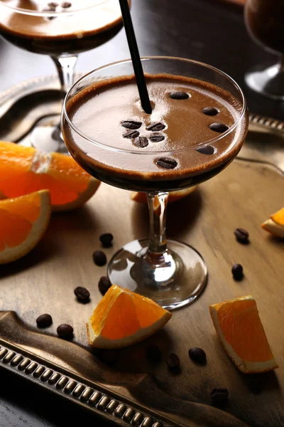 Espresso cocktail geserveerd — Stockfoto