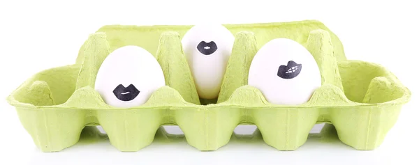 Eggs in egg tray — Stock Photo, Image