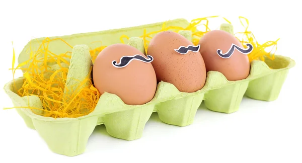 Eggs in egg tray — Stock Photo, Image