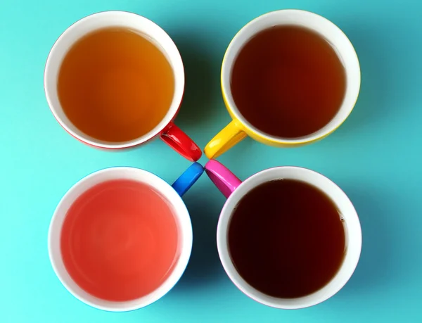 各种各样的茶颜色背景 — 图库照片