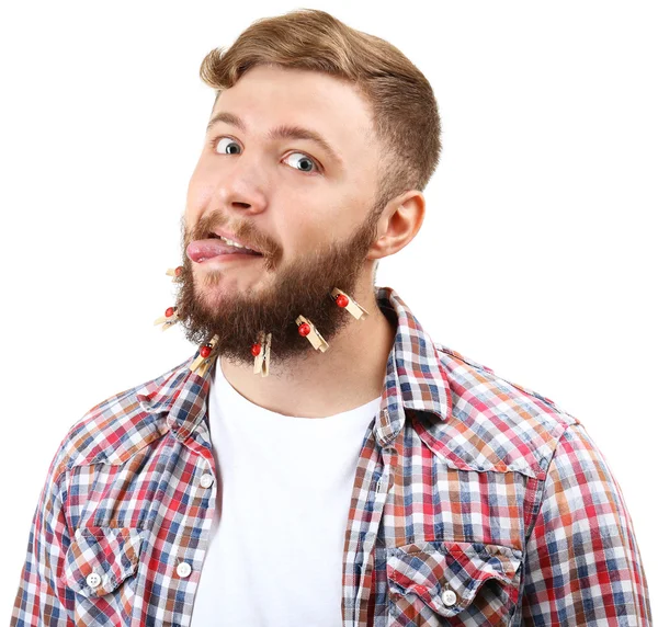 Stilig man med skägg — Stockfoto