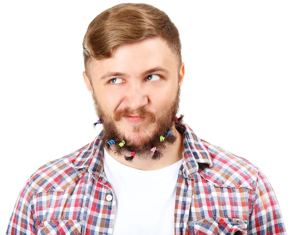 Homem bonito com barba — Fotografia de Stock