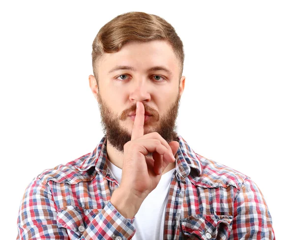 Homem bonito com barba — Fotografia de Stock