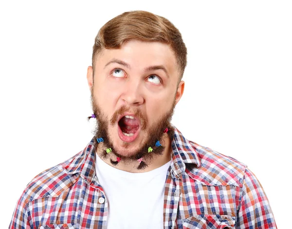 Bel homme à la barbe — Photo