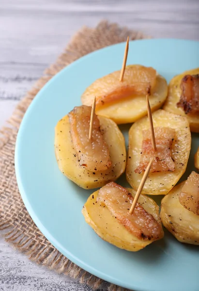 Gebakken aardappelen met spek — Stockfoto