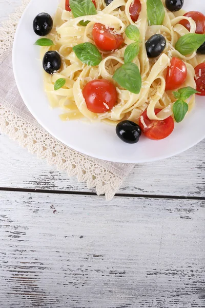 Domatesli spagetti — Stok fotoğraf