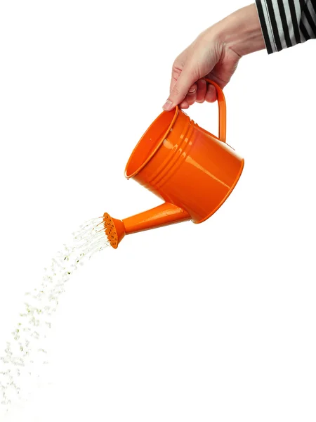 Water and watering can — Stock Photo, Image