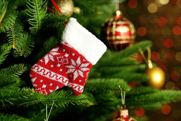 Decorated Christmas tree Stock Image