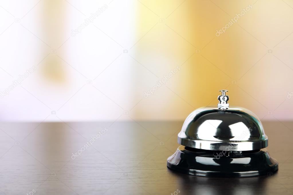 Reception bell on desk