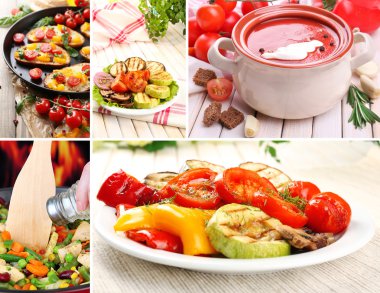 Sebze yemekleri kolaj