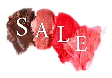 çeşitli ruj bulaşmış