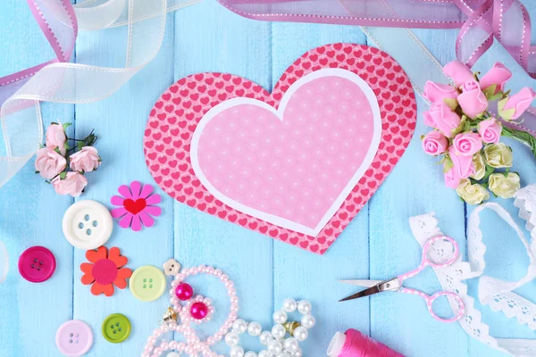 Scrapbooking craft materials — Stock Photo, Image