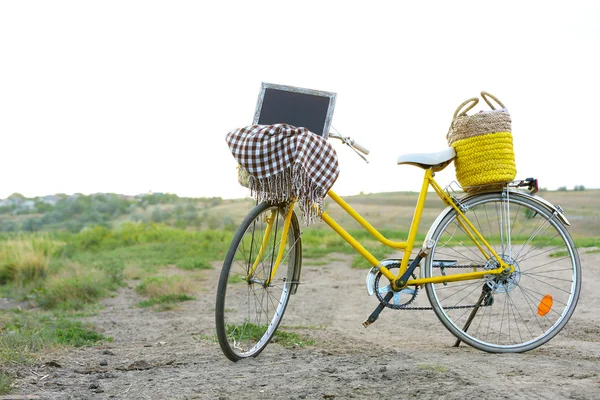 Bicycle in meadow — Stock Photo, Image