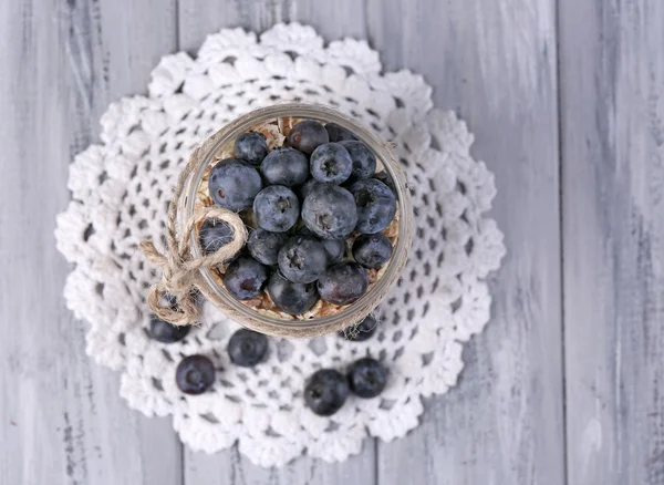 Colazione sana con yogurt — Foto Stock