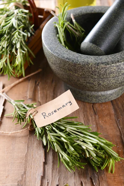 Green Rosemary on table — Stock Photo, Image