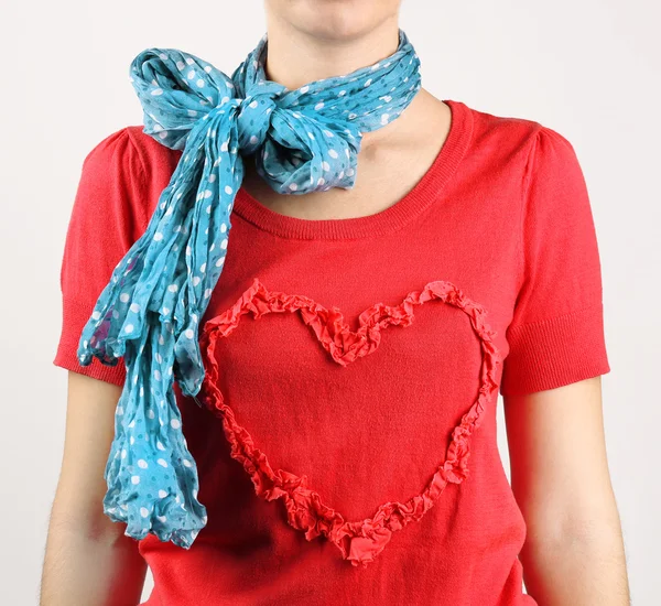 Woman wearing scarf — Stock Photo, Image