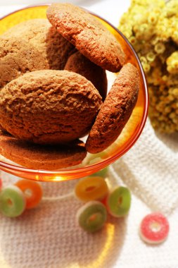 Tablo, lezzetli Kurabiye yakın çekim