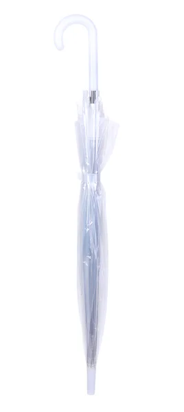 Guarda-chuva transparente em branco — Fotografia de Stock