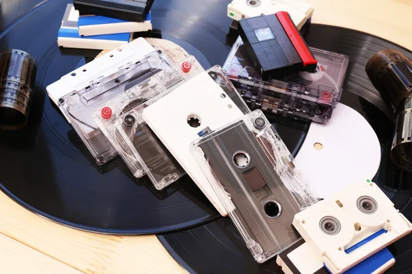 Retro audio tapes — Stock Photo, Image
