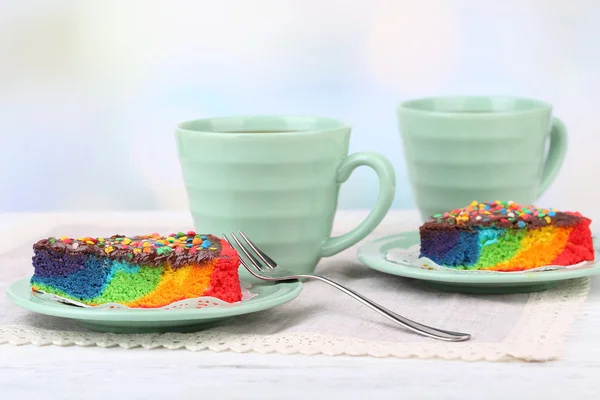 Läckra rainbow cake — Stockfoto