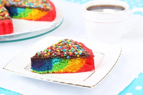 Delicious rainbow cake — Stock Photo, Image