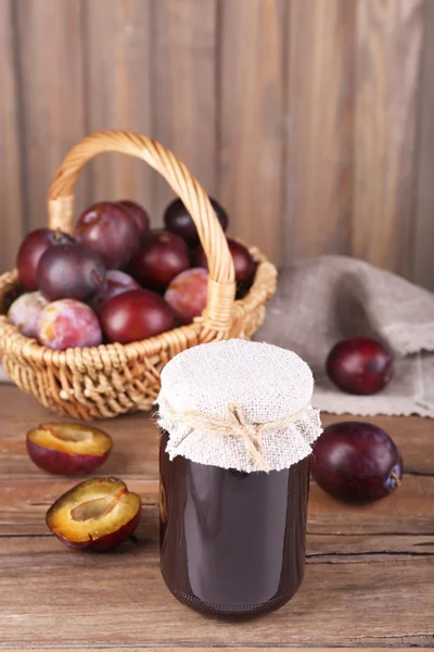 Tasty plum jam — Stock Photo, Image