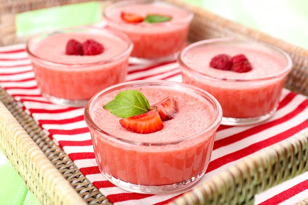 Delicious berry mousse — Stock Photo, Image