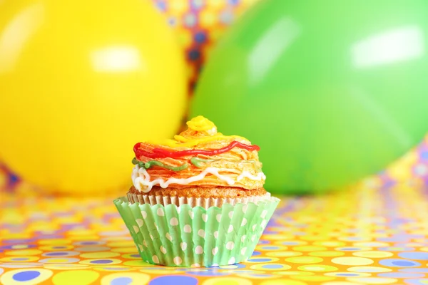 Delicious birthday cupcake — Stock Photo, Image