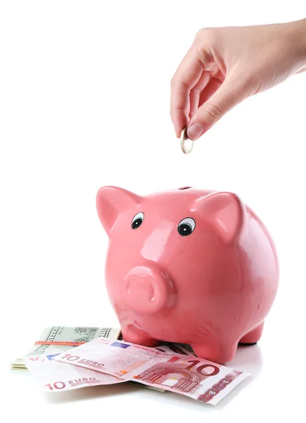 Pink Piggy bank — Stock Photo, Image