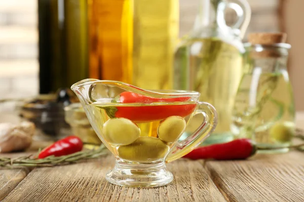 Different sorts of cooking oil — Stock Photo, Image