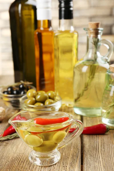 Diferentes tipos de aceite de cocina — Foto de Stock