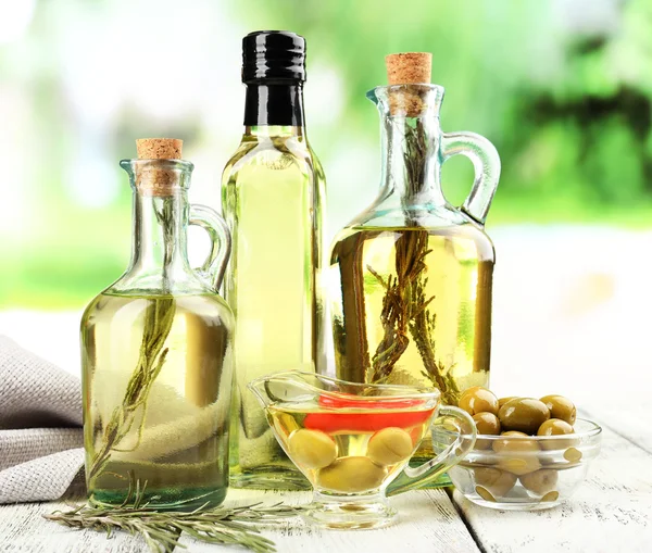 Different sorts of cooking oil — Stock Photo, Image