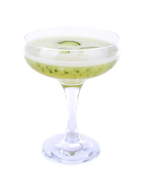 Cucumber cocktail isolated on white — Stock Photo, Image