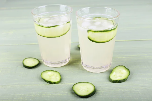 Glasses of cucumber cocktail — Stock Photo, Image