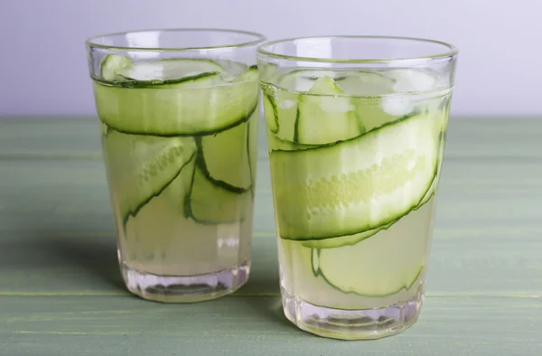 Glasses of cucumber cocktail — Stock Photo, Image