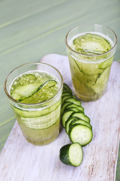 Glasses of cucumber cocktail — Stock Photo, Image