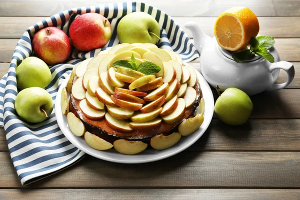 Tarta de manzana casera — Foto de Stock
