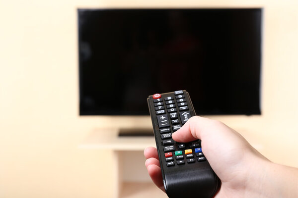 TV and using remote controller