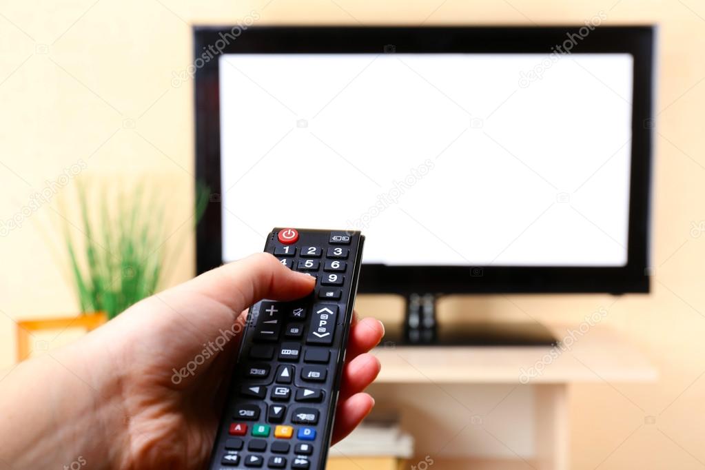 TV and using remote controller